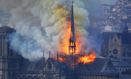 Notre Dame Fire Macron Pledges To Rebuild Devastated Paris Cathedral World News The Guardian