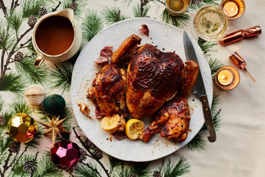 Yotam Ottolenghi’s spatchcock chicken with roasted chilli butter