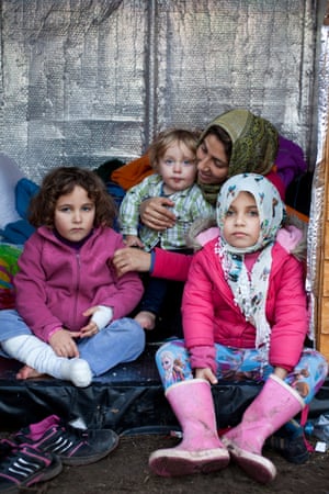 Hana, Leyla and Sara, with their neighbour’s daughter