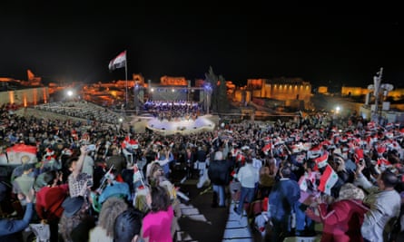 National day celebrations at the Aleppo citadel.