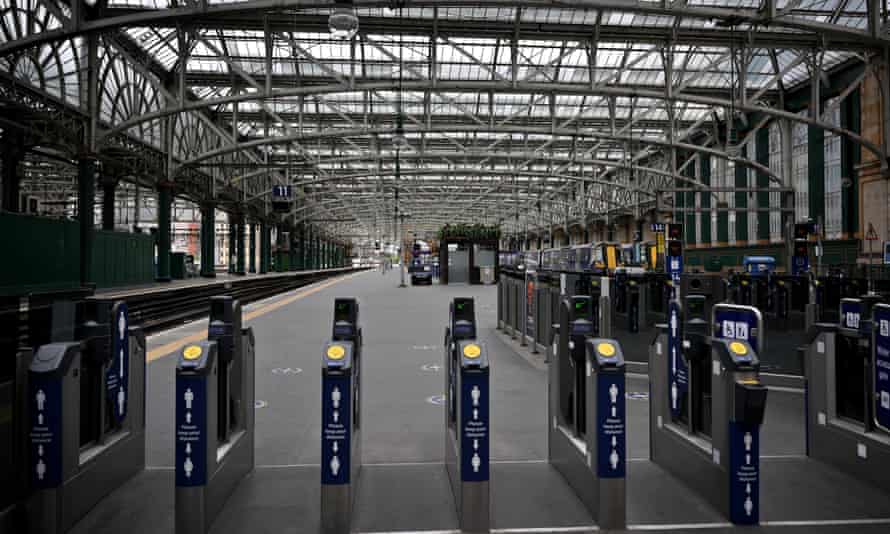 Glasgow central station on Tuesday.