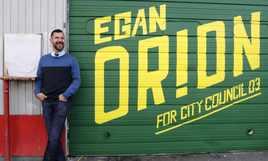 Egan Orion poses for a photo at his headquarters in Seattle on 28 October 2019.
