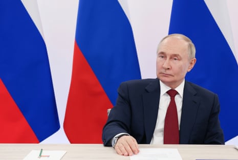 Russian president Vladimir Putin visited the border region of Kursk on Tuesday.