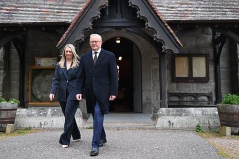 Anthony Albanese and his fiancee, Jodie Haydon.