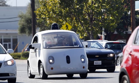 A Google self-driving car was trying to navigate some sandbags when it collided with a public bus