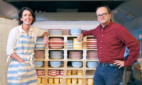 FT | Cornish Ware Karina and Charles Rickards who founded Cornish Ware a kitchen ware producer based in Somerset. 6th March 2020 Photographer Gareth Iwan Jones www.garethiwanjones.com