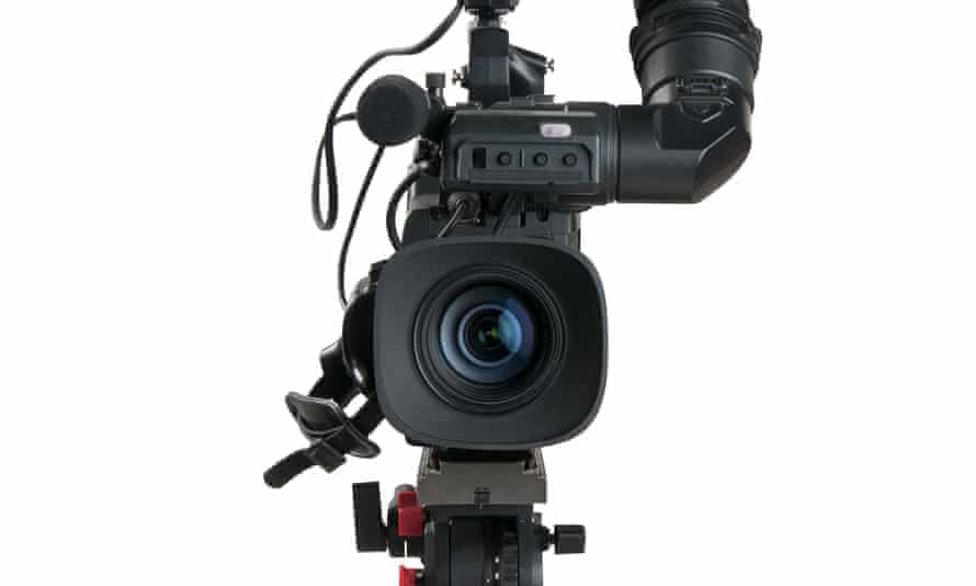 Professional digital video camera, isolated on white backgroundGDAHBK Professional digital video camera, isolated on white background