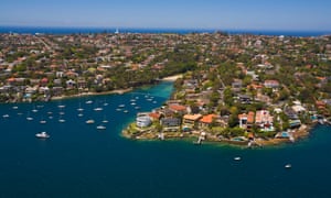 An aerial view of Vaucluse in Sydney’s eastern suburbs.