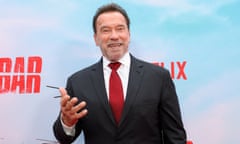 Arnold Schwarzenegger at the premiere for the Netflix series Fubar in Los Angeles.