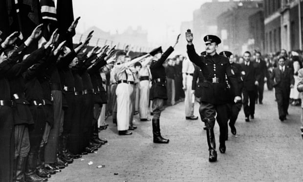Oswald Mosley intended to march his blackshirts – pictured on parade in Royal Mint Street, London, a few days before the battle – through the East End’s Jewish district.