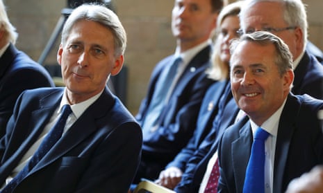 Chancellor of the exchequer Philip Hammond (left) and international trade secretary Liam Fox.
