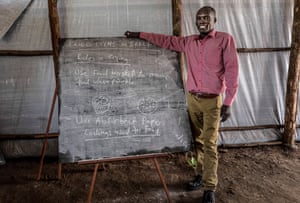 Jackson, 35, from Uganda is the head teacher of a bakery course funded by the NRC