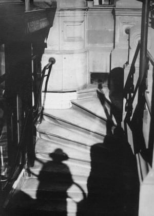Untitled-self portrait and shadows, Glasgow, circa 1935, by Margaret Watkins