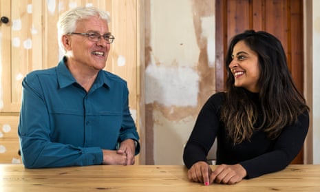 Nosheen Iqbal with her former teacher Malcolm Ellison.