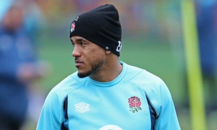 Anthony Watson trains with England in Brighton during the second fallow week of the Six Nations.