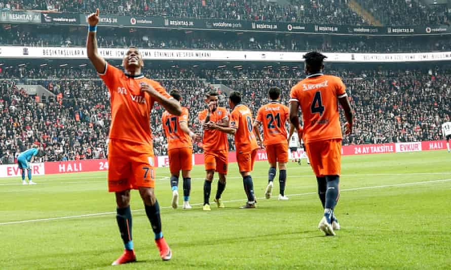Robinho celebrates after scoring at Besiktas but Başakşehir suffered their first defeat of 2019 there.