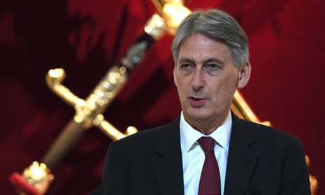 Philip Hammond delivers his rescheduled speech to financiers at Mansion House on Tuesday.