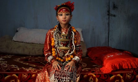 In 2010 Nepal’s newly appointed nine-year-old living goddess of Patan city, Samita Bajracharya, nine, was appointed living goddess of Patan city after Chanira Bajracharya reached puberty .