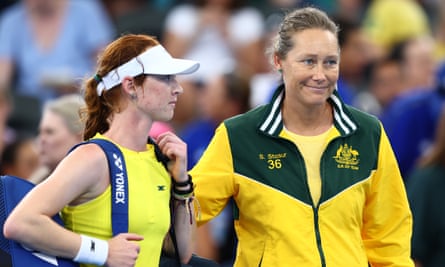 Australian captain Sam Stosur with Maya Joint