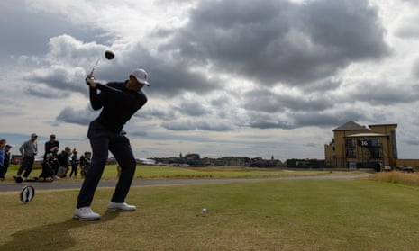 Tiger Woods tees off during a practice round at St Andrews, a course the golfer says ‘has meant so much to me’.