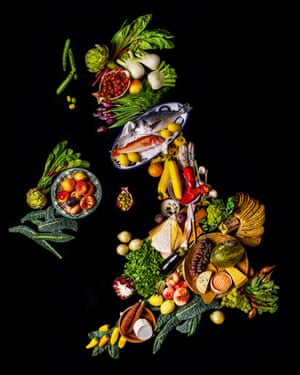 map of britain in food