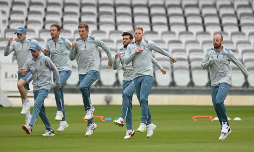 The England squad are put through their paces at Lord’s on Monday
