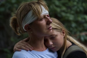 Kramatorsk, UkraineNelia Fedorova is embraced by her daughter, Yelyzaveta Gavenko, in Kramatorsk as they visit a neighbour’s home where someone was killed in a Russian rocket attack which also injured Federova