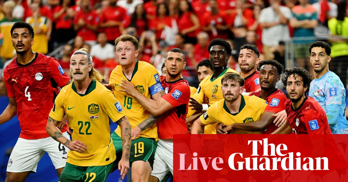 Australia and Egypt players during their World Cup knockout match