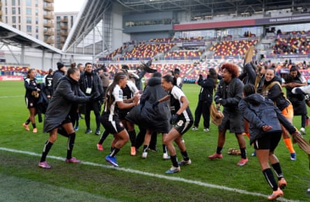 The Corinthians celebrations begin at the final whistle