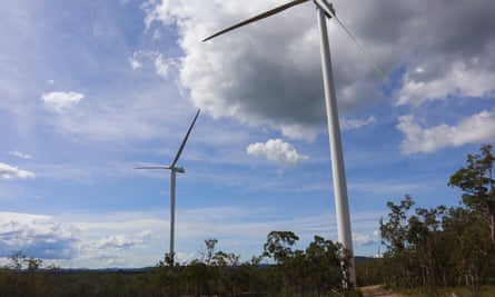Kaban windfarm near Ravenshoe in far north Queensland.