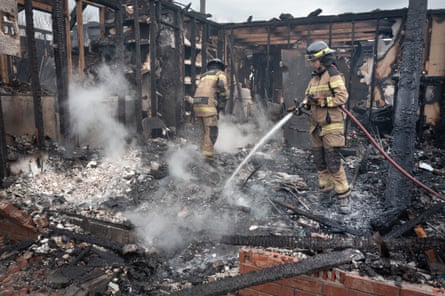 people putting out a fire