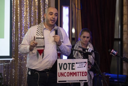 A man holding a microphone