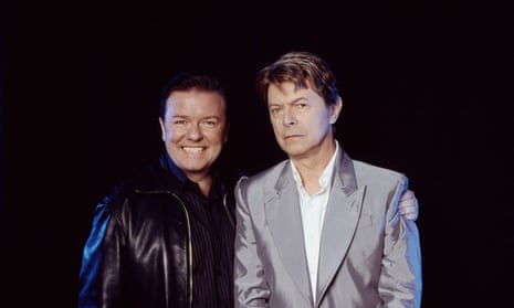 Ricky Gervais and David Bowie.