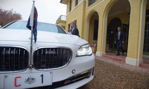 Malcolm Turnbull leaving the Lodge on his way to Government House in Canberra to ask the governor-general Sir Peter Cosgrove to dissolve parliament and start the Australian election campaign.