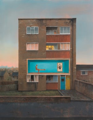 A Mutual Attraction from The Abandoned Dollhouses series of paintings by Andrew 'Mackie' McIntosh