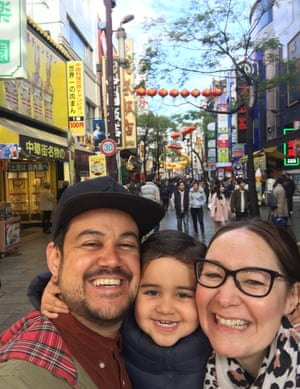 Christian, Kirsty and Zadie in Japan