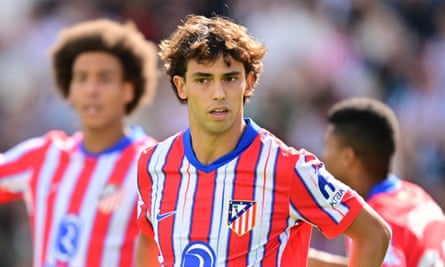 João Félix during Atlético Madrid’s pre-season friendly against Juventus in Gothenburg on 11 August.