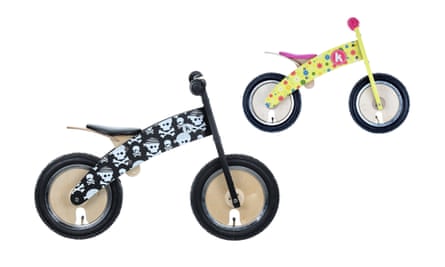 This Kurve balance bike by Kiddimoto looks a bargain at £49.99, compared to the flowery Kurve model aimed at girls