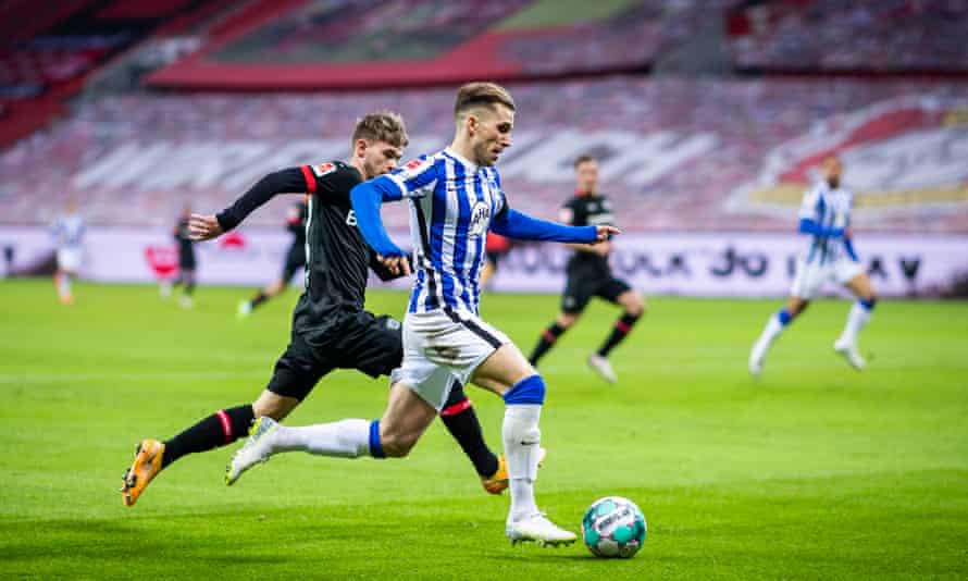 Pekarik in full flow for Hertha Berlin in the Bundesliga, where he has played since 2009, winning the title with Wolfsburg in his first season.