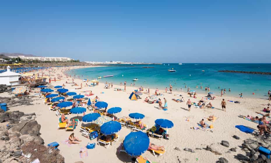 Main beach, Playa Blanca, Lanzarote, Canary Islands, Spain