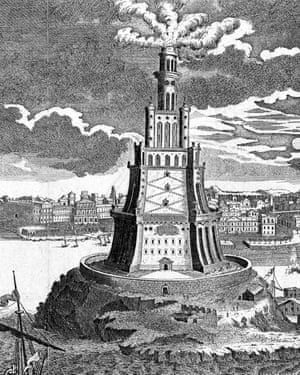 The great Pharos lighthouse built in 280 BC.