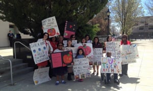Victoria Piñeiro, 13, with other students and parents in Carson City in March 2015 to tell Nevada lawmakers to prioritize funding for the state school system.