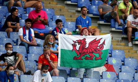 A Wales fan in the stands during last weekend’s match against Italy in Rome