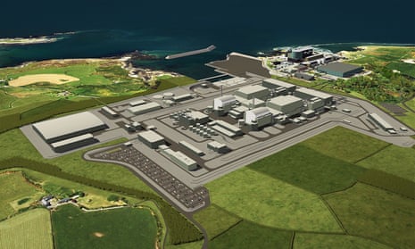 An artist’s impression of the proposed nuclear power station at Wylfa on Anglesey (Ynys Môn) in north Wales