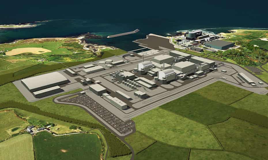 An artist’s impression of the proposed nuclear power station at Wylfa on Anglesey, north Wales. 