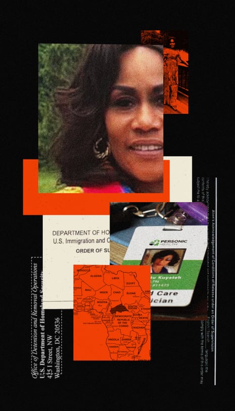Montage of images, including one of Rabbiatu Kuyateh, government papers and maps