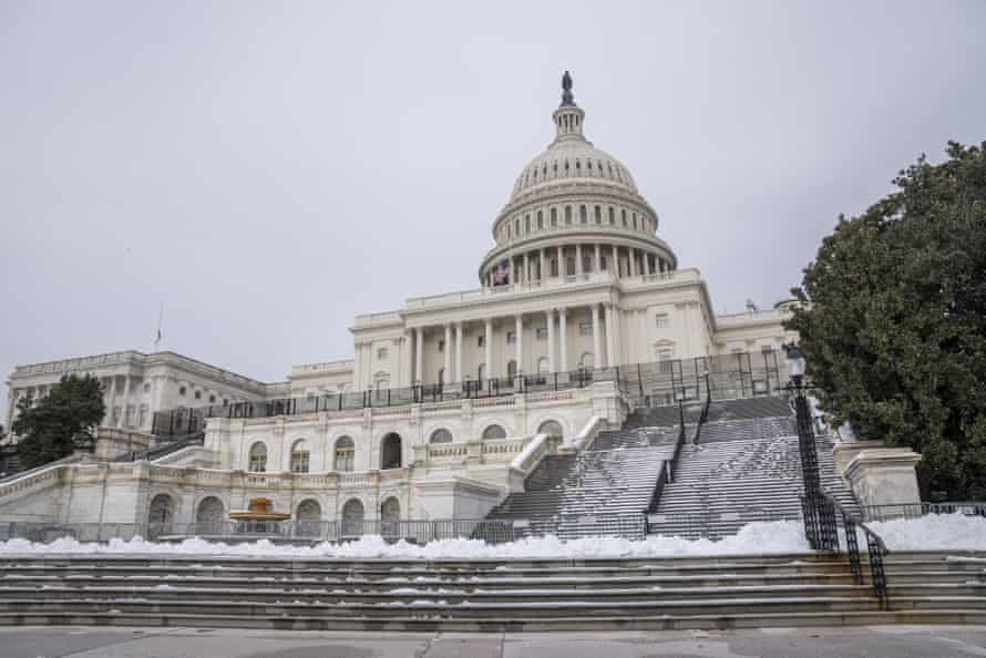 Capitol building in snow