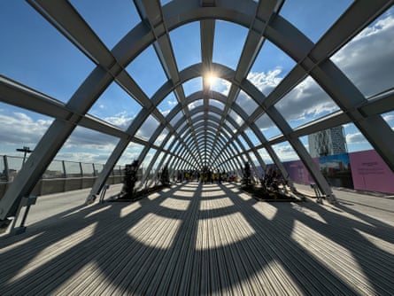 Thrilling … the Pleyel footbridge.