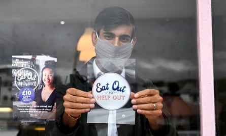 Chancellor Rishi Sunak promoting eat out to help out in Scotland.