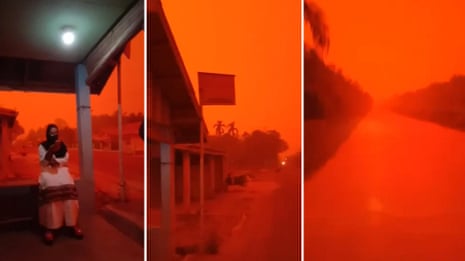 Red skies cover parts of Indonesia as rainforest fire haze crisis worsens – video